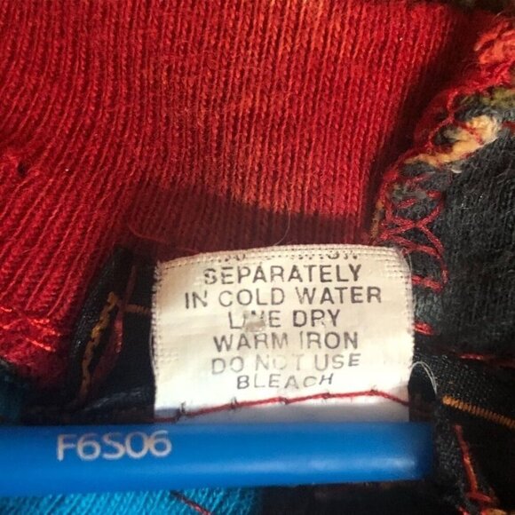 Rising International Womens Razor Cut Patchwork Hooded Jacket Sz M Zipper Boho - Picture 7 of 14